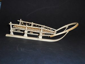 Eskimo ivory sled model