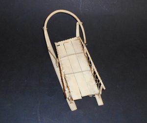 Eskimo ivory sled model