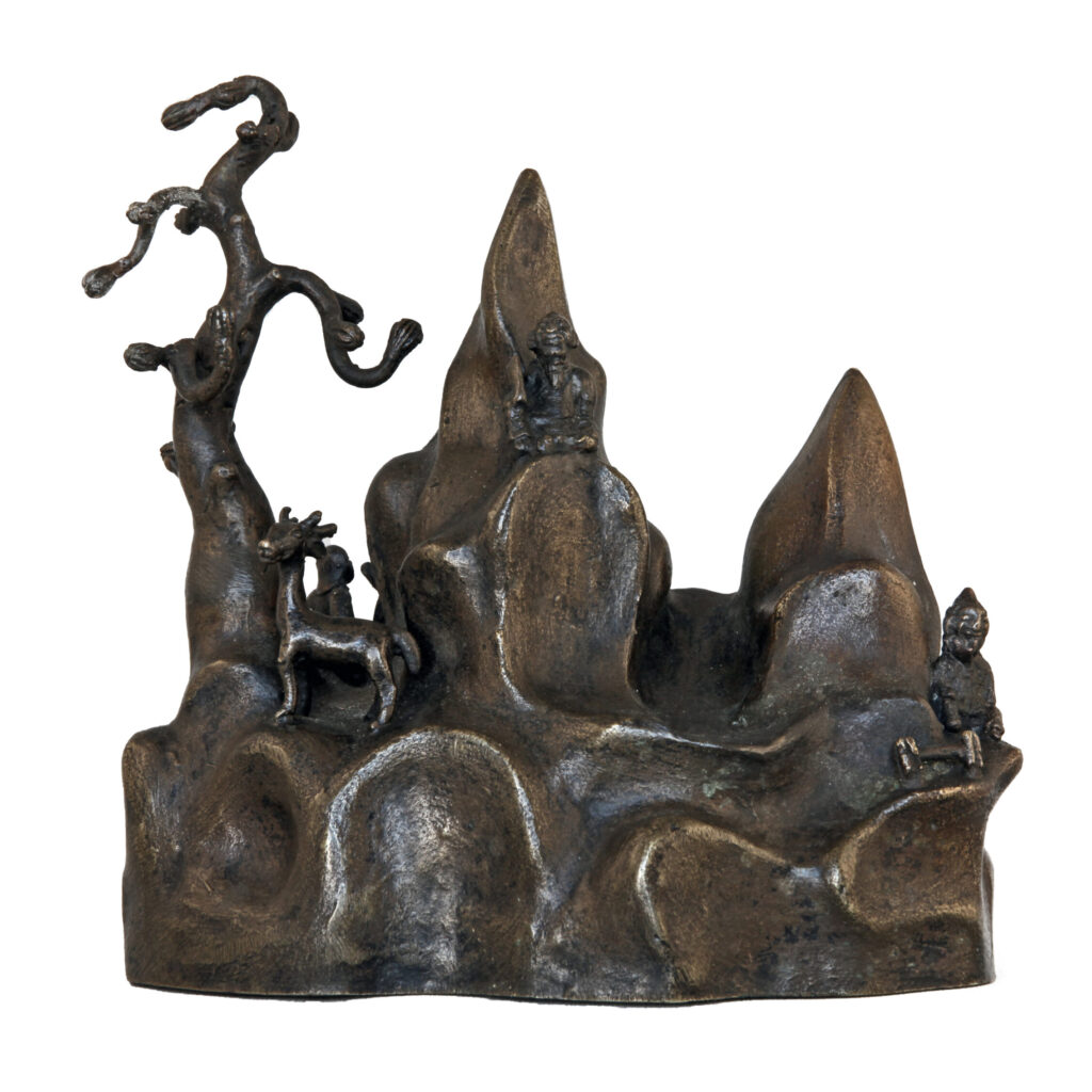 Song Ming bronze Mountain bronze brush rest - Image 2